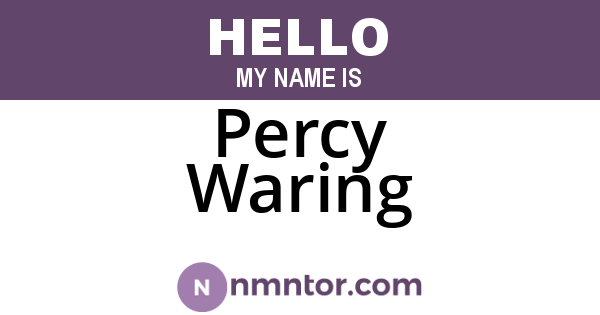 Percy Waring