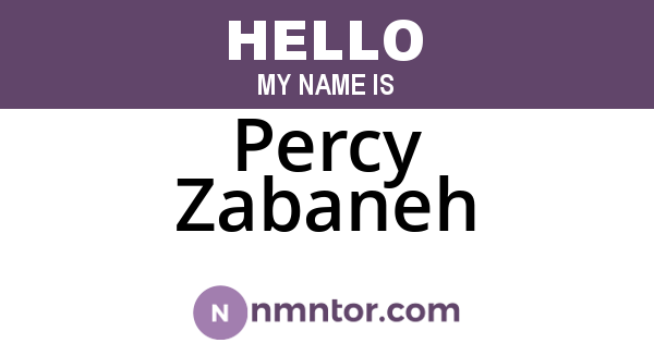 Percy Zabaneh