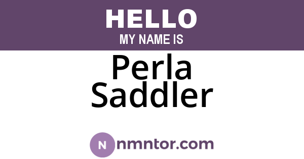 Perla Saddler
