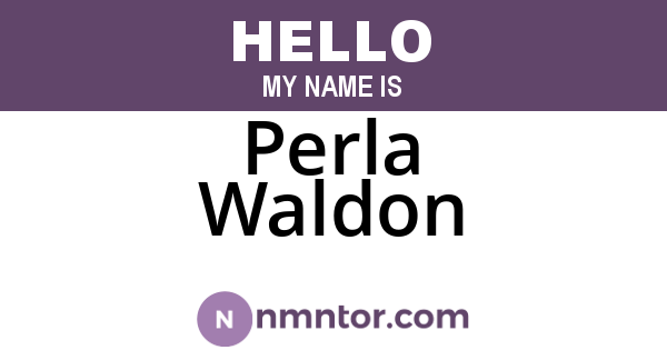 Perla Waldon