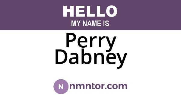 Perry Dabney