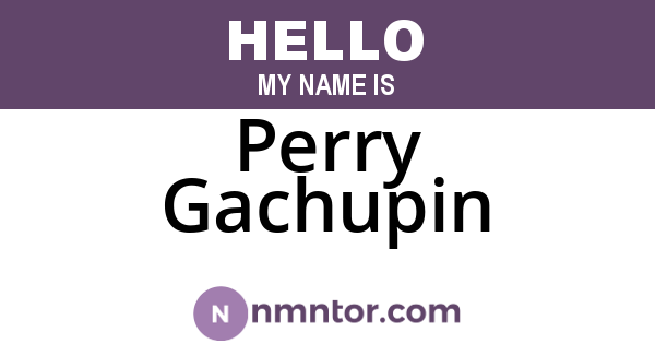 Perry Gachupin