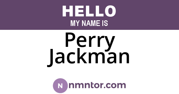Perry Jackman