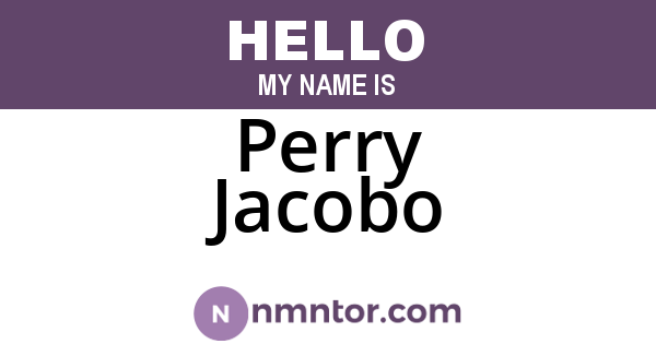 Perry Jacobo