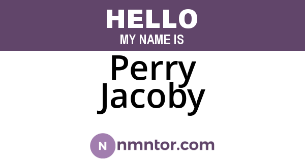 Perry Jacoby