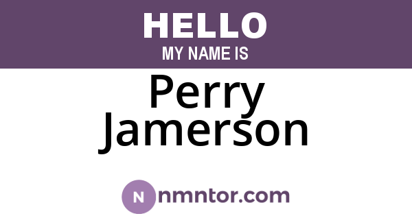 Perry Jamerson