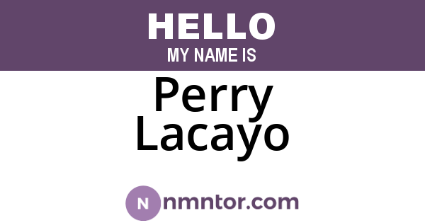 Perry Lacayo