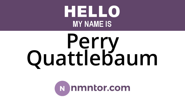 Perry Quattlebaum