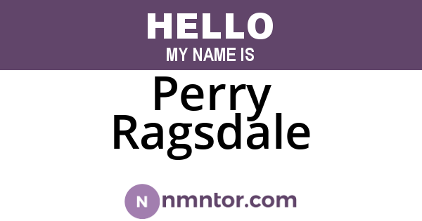 Perry Ragsdale