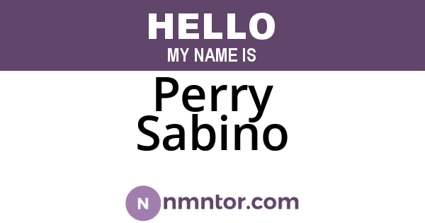 Perry Sabino