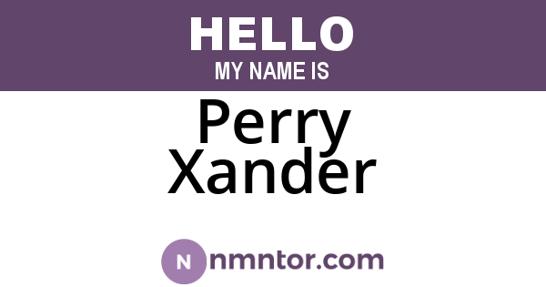 Perry Xander