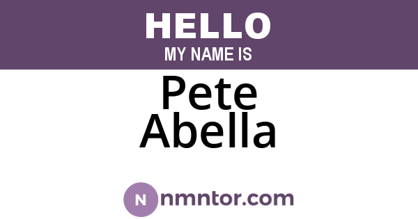 Pete Abella