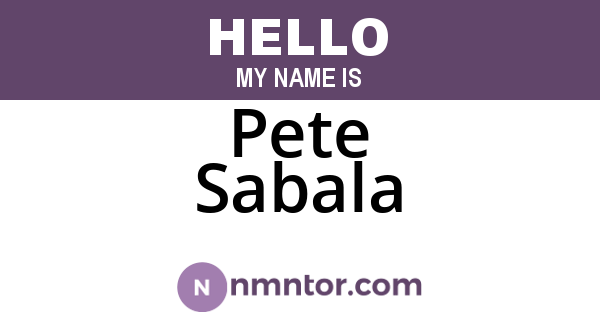 Pete Sabala