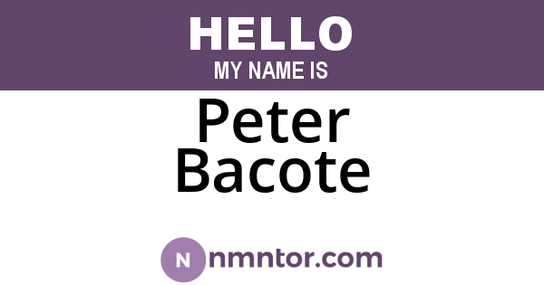 Peter Bacote