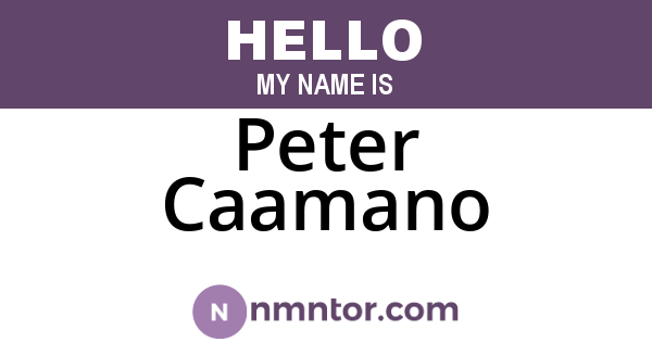 Peter Caamano