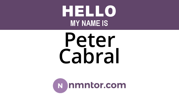 Peter Cabral