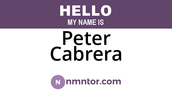 Peter Cabrera