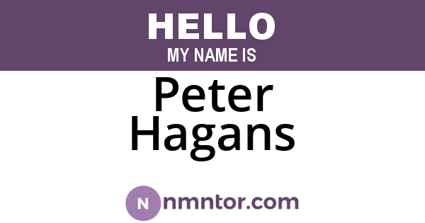 Peter Hagans