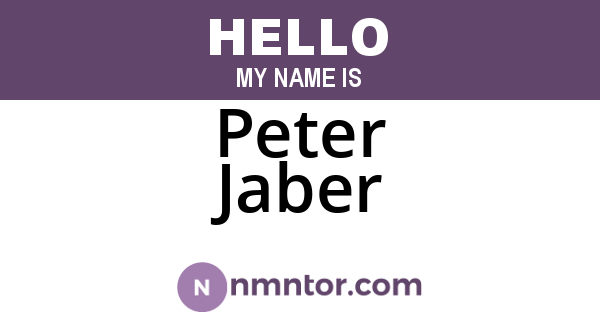 Peter Jaber