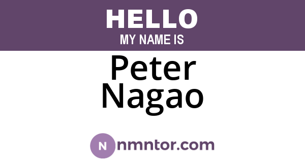 Peter Nagao