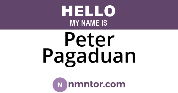 Peter Pagaduan