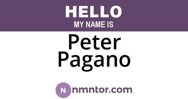 Peter Pagano