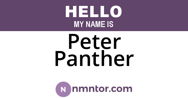 Peter Panther