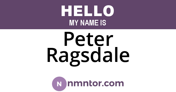 Peter Ragsdale