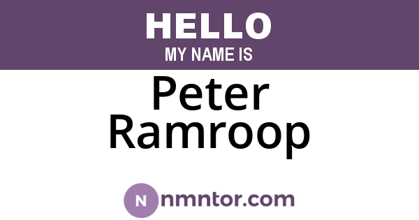 Peter Ramroop