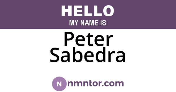 Peter Sabedra