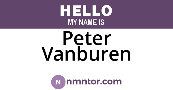 Peter Vanburen