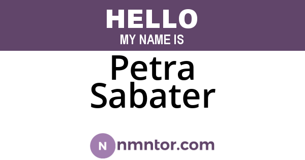 Petra Sabater