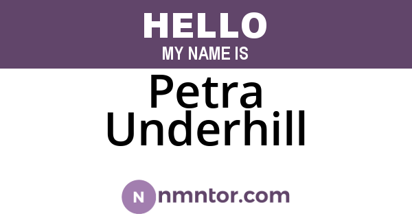 Petra Underhill