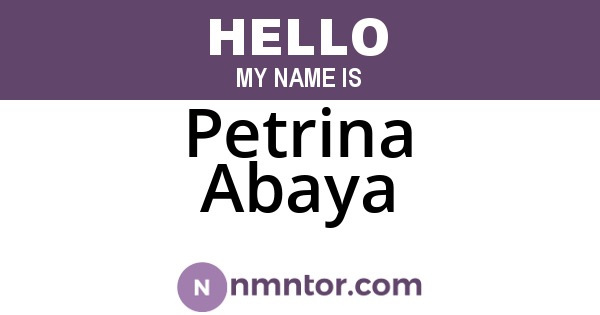 Petrina Abaya