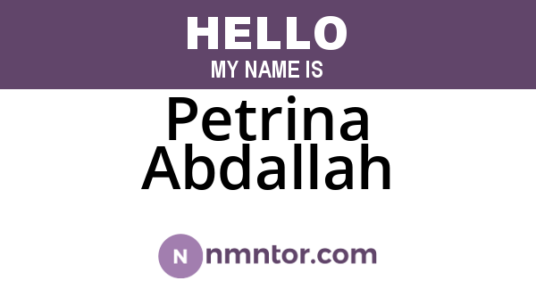 Petrina Abdallah