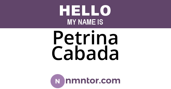 Petrina Cabada