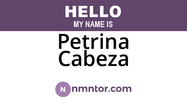 Petrina Cabeza
