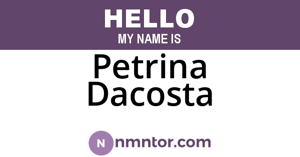 Petrina Dacosta