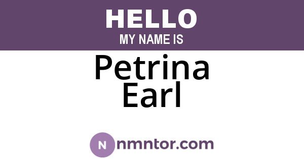 Petrina Earl