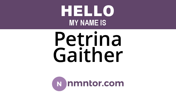 Petrina Gaither