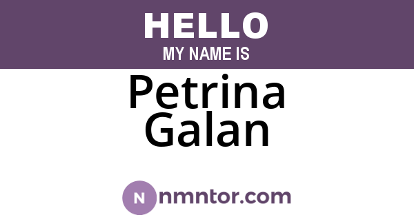 Petrina Galan