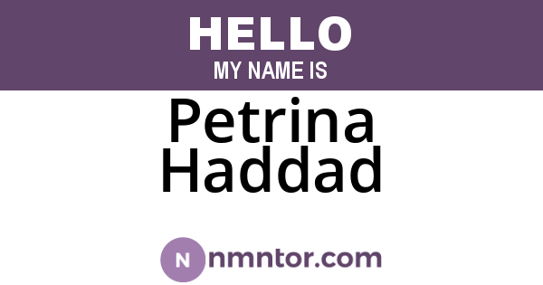 Petrina Haddad