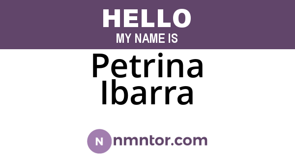 Petrina Ibarra