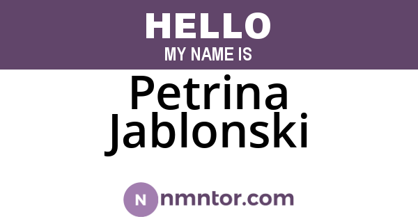 Petrina Jablonski