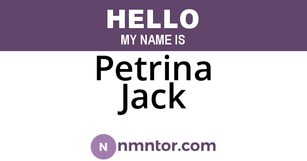 Petrina Jack
