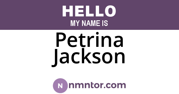 Petrina Jackson