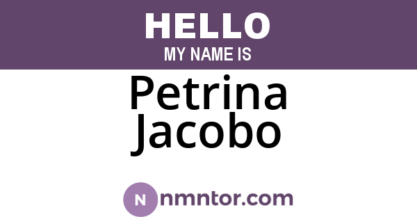 Petrina Jacobo