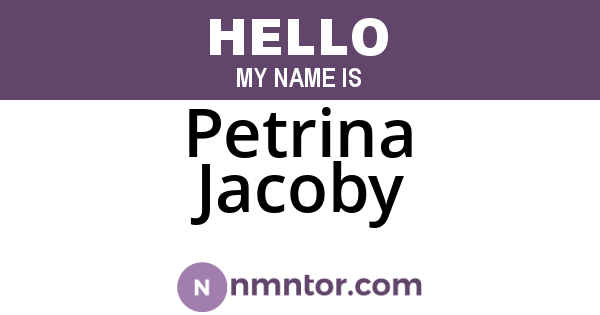 Petrina Jacoby