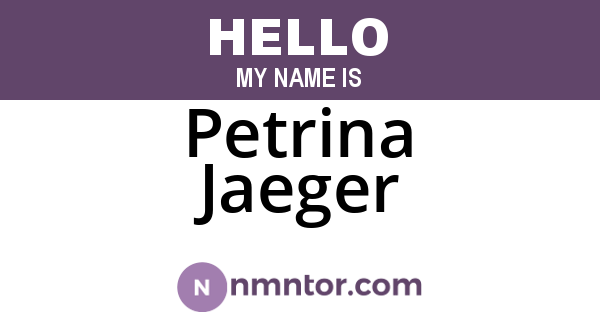 Petrina Jaeger