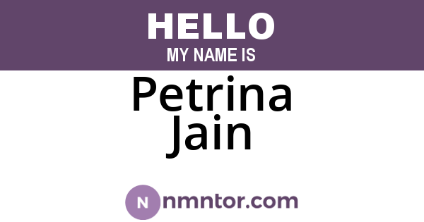 Petrina Jain